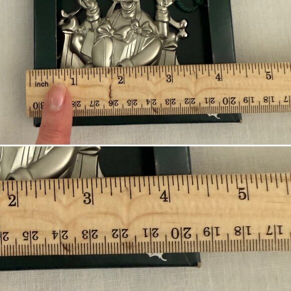 Disney Christmas Goofy Silvertone Ornament Original Box Made In USA Vintage 1989 - Picture 13 of 14